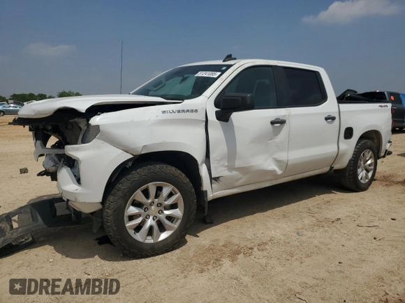 2022 Chevrolet Silverado 1500 Custom with VIN 1GCPDBEK5NZ569941, listed as a Copart auction lot 51241085 with 17,191 mi miles and Salvage Title. Bid and sale history available at carsss.com. Image 1.