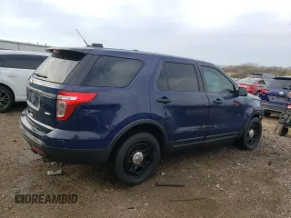 2014 Ford Utility Police Interceptor with VIN 1FM5K8AR5EGC26461, listed as a Copart auction lot 80434614 with 129,752 mi miles and Salvage Title. Bid and sale history available at carsss.com. Image 3.