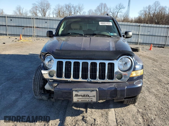 2007 Jeep Liberty Limited with VIN 1J4GL58K47W648130, listed as a Copart auction lot 48607455 with 167,853 mi miles and Salvage Title. Bid and sale history available at DreamBid. Image 5.