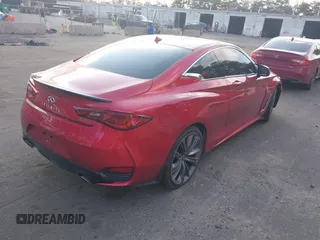 2018 Infiniti Q60 Red Sport 400 with VIN JN1FV7EL1JM630095, listed as a IAAI auction lot 41212992 with 97,970 mi miles and . Bid and sale history available at DreamBid. Image 4.