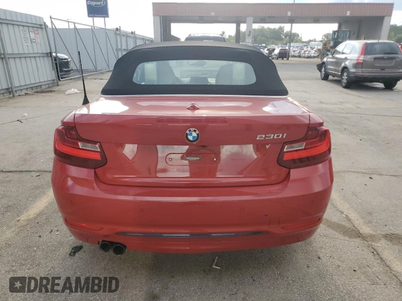 2017 BMW 2 Series 230i with VIN WBA2K9C30HV647412, listed as a Copart auction lot 70314504 with 49,695 mi miles and Salvage title. Bid and sale history available at DreamBid. Image 6.