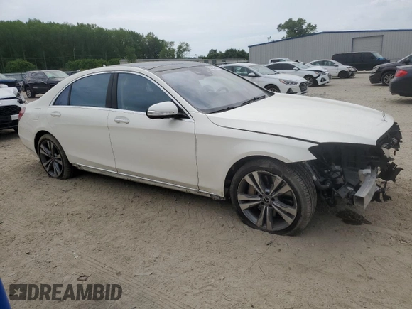2019 Mercedes-Benz S 450 with VIN WDDUG6EBXKA425142, listed as a Copart auction lot 53350515 with 69,285 mi miles and Salvage Title. Bid and sale history available at DreamBid. Image 4.