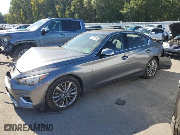 2018 Infiniti Q50 3.0t LUXE with VIN JN1EV7AR3JM431720, listed as a Copart auction lot 72119263 with 68,096 mi miles and Salvage Title. Bid and sale history available at carsss.com. Image 1.