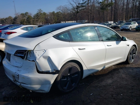 2021 Tesla Model 3 Long Range with VIN 5YJ3E1EB1MF056759, listed as a IAAI auction lot 41464108 with 48,694 mi miles and . Bid and sale history available at carsss.com. Image 4.