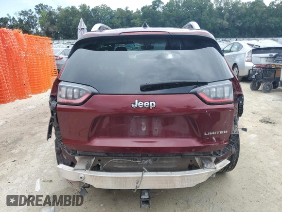 2019 Jeep Cherokee Limited with VIN 1C4PJLDB8KD185287, listed as a Copart auction lot 62718765 with 105,356 mi miles and Non repairable. Bid and sale history available at DreamBid. Image 6.