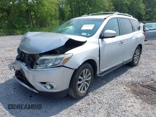 2013 Nissan Pathfinder SV with VIN 5N1AR2MMXDC609048, listed as a IAAI auction lot 42494071 with 124,723 mi miles and . Bid and sale history available at DreamBid. Image 16.