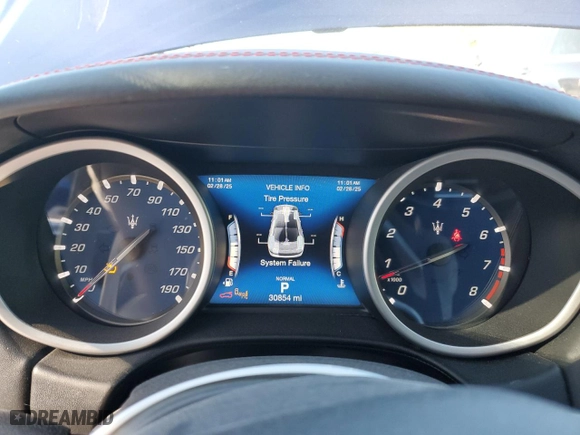 2019 Maserati Ghibli S Q4 GranSport with VIN ZAM57YTS8K1325825, listed as a Copart auction lot 46634975 with 30,854 mi miles and Salvage Title. Bid and sale history available at carsss.com. Image 9.