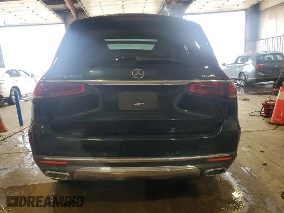 2021 Mercedes-Benz GLS 450 with VIN 4JGFF5KE6MA419030, listed as a Copart auction lot 59041075 with 39,780 mi miles and Salvage title. Bid and sale history available at DreamBid. Image 6.