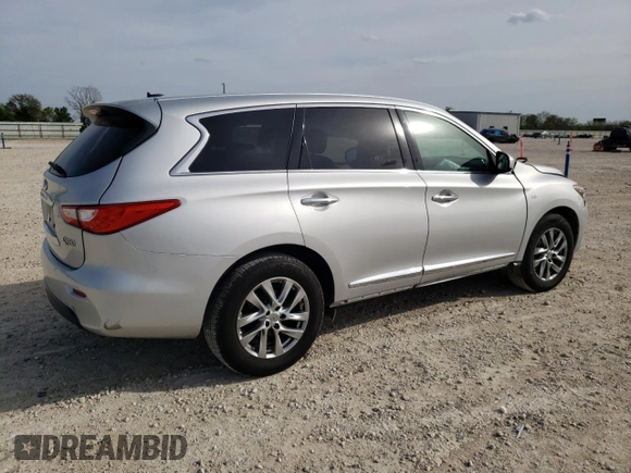 2015 Infiniti QX60 with VIN 5N1AL0MN0FC505962, listed as a Copart auction lot 50455735 with 141,798 mi miles and Salvage Title. Bid and sale history available at DreamBid. Image 3.