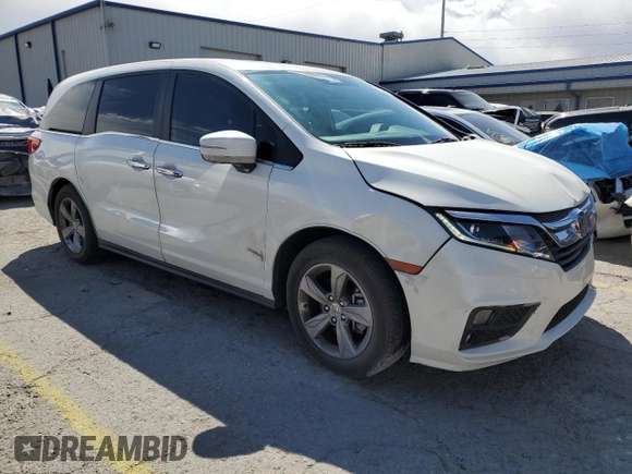 2018 Honda Odyssey EX-L with VIN 5FNRL6H72JB058195, listed as a Copart auction lot 51543075 with 84,625 mi miles and Salvage Title. Bid and sale history available at carsss.com. Image 4.