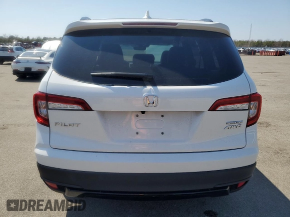 2022 Honda Pilot Special Edition with VIN 5FNYF6H20NB076157, listed as a Copart auction lot 52747925 with 52,088 mi miles and Salvage Title. Bid and sale history available at carsss.com. Image 6.