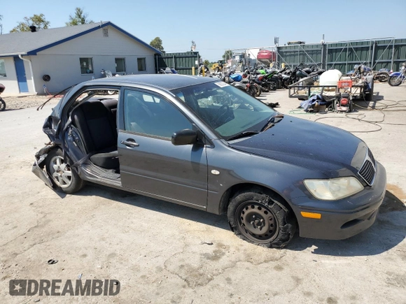 2002 Mitsubishi Lancer LS with VIN JA3AJ36E32U030366, listed as a Copart auction lot 68933044 with 0 mi miles and Salvage Title. Bid and sale history available at carsss.com. Image 4.