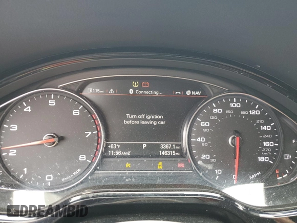 2013 Audi A8 3.0L with VIN WAURGAFD2DN013552, listed as a Copart auction lot 57822075 with 146,315 mi miles and Salvage title. Bid and sale history available at DreamBid. Image 9.