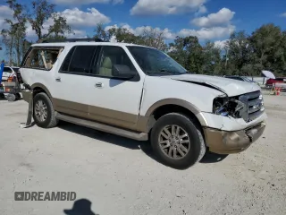 2013 Ford Expedition Max XLT with VIN 1FMJK1H51DEF20040, listed as a Copart auction lot 44466455 with 304,645 mi miles and Salvage title. Bid and sale history available at DreamBid. Image 4.