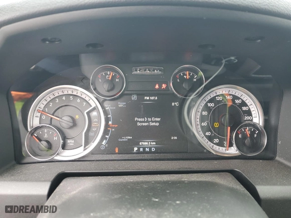 2021 Ram 1500 Classic Tradesman with VIN 3C6RR7KT9MG708575, listed as a Copart auction lot 45808245 with 67,686 mi miles and Non Repairable. Bid and sale history available at carsss.com. Image 9.