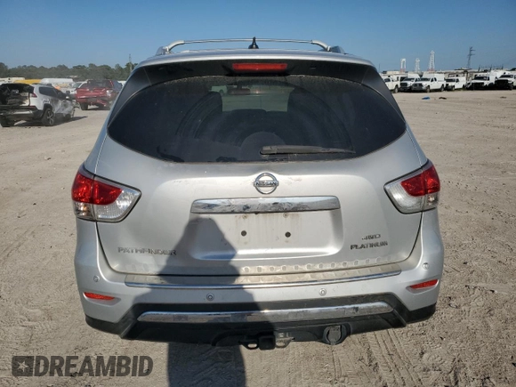 2015 Nissan Pathfinder Platinum z VIN 5N1AR2MM6FC600818, wystawiony jako Copart lot #52195195 z przebiegiem 163 035 mil mil oraz Szkoda całkowita • Salvage title. Historia ofert i sprzedaży dostępna na DreamBid. Obrazek 6.