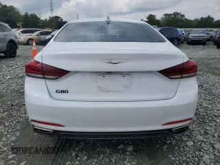 2018 Genesis G80 3.8L with VIN KMHGN4JE4JU238537, listed as a Copart auction lot 73044464 with 45,239 mi miles and Salvage Title. Bid and sale history available at carsss.com. Image 6.