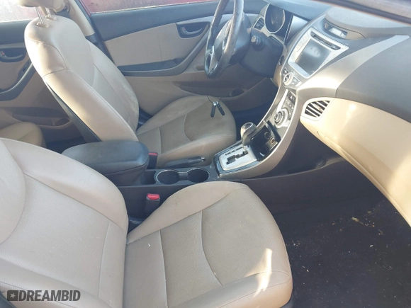 2012 Hyundai Elantra GLS with VIN KMHDH4AE7CU457604, listed as a IAAI auction lot 41993478 with 87,551 mi miles. Bid and sale history available at carsss.com. Image 5.