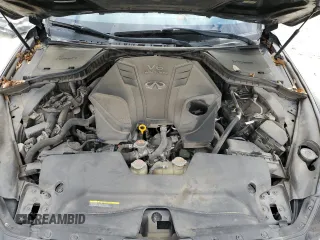 2019 Infiniti Q50 Red Sport 400 with VIN JN1FV7APXKM760676, listed as a Copart auction lot 53042805 with 112,374 mi miles and Salvage title. Bid and sale history available at DreamBid. Image 11.