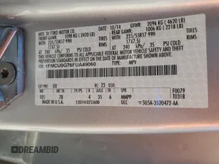 2015 Ford Escape SE z VIN 1FMCU0G76FUA49060, wystawiony jako Copart lot #58174495 z przebiegiem 50 148 mil mil oraz Szkoda całkowita • Salvage title. Historia ofert i sprzedaży dostępna na DreamBid. Obrazek 13.