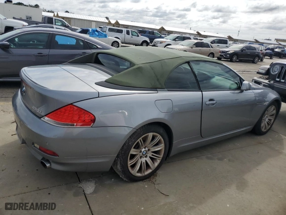 2007 BMW 6 Series 650i with VIN WBAEK135X7CN83938, listed as a Copart auction lot 74963784 with 0 mi miles and Non Repairable. Bid and sale history available at carsss.com. Image 3.