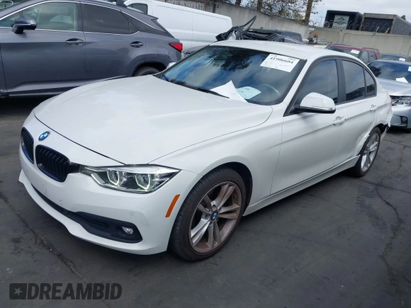 2017 BMW 3 Series 320i with VIN WBA8E1G33HNU17182, listed as a IAAI auction lot 41906604 with 59,166 mi miles. Bid and sale history available at carsss.com. Image 2.