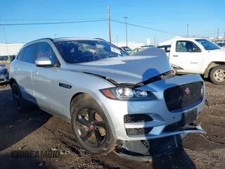 2018 Jaguar F-Pace 25t Premium with VIN SADCJ2FX6JA322345, listed as a IAAI auction lot 41887499 with 35,740 mi miles and . Bid and sale history available at DreamBid. Image 1.