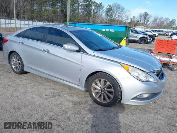 2014 Hyundai Sonata SE with VIN 5NPEC4ACXEH923397, listed as a IAAI auction lot 41748671 with 182,136 mi miles and . Bid and sale history available at DreamBid. Image 1.