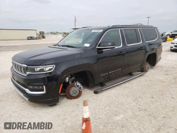 2023 Jeep Grand Wagoneer Series II with VIN 1C4SJSFP8PS549630, listed as a Copart auction lot 48138554 with 22 mi miles and . Bid and sale history available at DreamBid. Image 1.