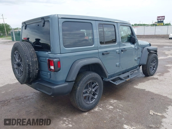 2024 Jeep Wrangler Sport S with VIN 1C4PJXDG4RW353640, listed as a IAAI auction lot 42152688 with Not provided miles and . Bid and sale history available at DreamBid. Image 4.