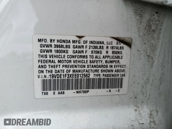 2014 Acura ILX with VIN 19VDE1F3XEE012562, listed as a Copart auction lot 64832155 with 77,468 mi miles and Salvage title. Bid and sale history available at DreamBid. Image 12.