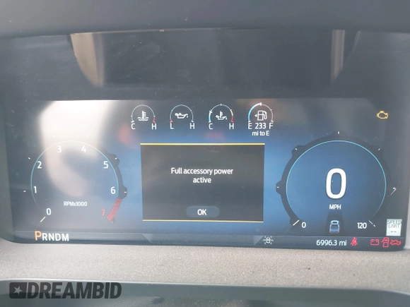 2024 Ford F-150 with VIN 1FTFW7LD1RFB88697, listed as a IAAI auction lot 42143029 with 6,996 mi miles and . Bid and sale history available at DreamBid. Image 7.