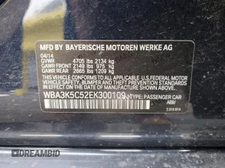 2014 BMW 3 Series 328d xDrive with VIN WBA3K5C52EK300109, listed as a Copart auction lot 45592635 with 103,538 mi miles and Salvage title. Bid and sale history available at DreamBid. Image 14.