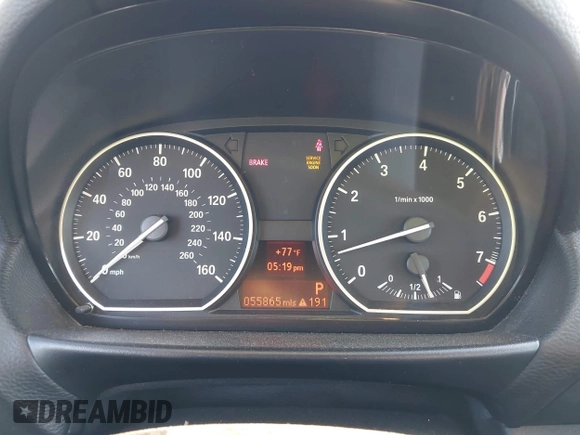 2011 BMW 1 Series 128i with VIN WBAUN1C59BVH83776, listed as a IAAI auction lot 41616463 with 55,865 mi miles and . Bid and sale history available at DreamBid. Image 7.