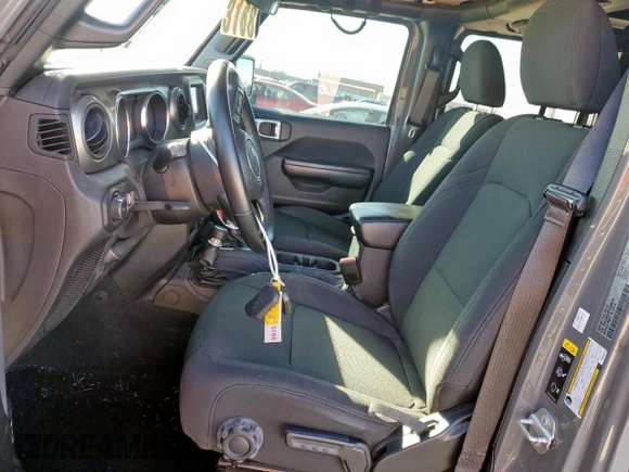 2021 Jeep Wrangler Unlimited Sport S with VIN 1C4HJXDG4MW699376, listed as a Copart auction lot 47202615 with 57,192 mi miles and Salvage Title. Bid and sale history available at DreamBid. Image 7.
