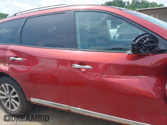 2013 Nissan Pathfinder SL with VIN 5N1AR2MM1DC687444, listed as a IAAI auction lot 42571928 with 155,993 mi miles and . Bid and sale history available at DreamBid. Image 13.