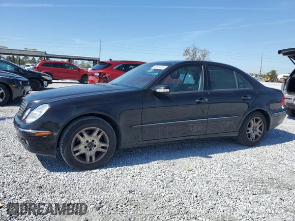 2005 Mercedes-Benz E-Class 3.2L with VIN WDBUF65JX5A617085, listed as a Copart auction lot 46525065 with 147,874 mi miles and Salvage Title. Bid and sale history available at carsss.com. Image 1.