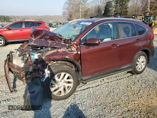 2015 Honda CR-V EX-L with VIN 2HKRM3H77FH502708, listed as a Copart auction lot 49065785 with 0 mi miles and Salvage Title. Bid and sale history available at carsss.com. Image 1.