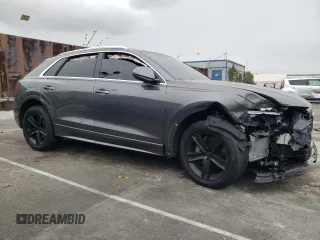 2019 Audi Q8 Premium with VIN WA1AVAF19KD016537, listed as a Copart auction lot 47663195 with 70,409 mi miles and Salvage Title. Bid and sale history available at carsss.com. Image 4.