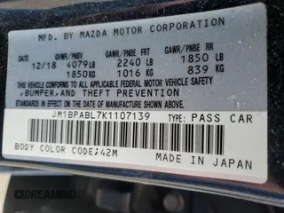 2019 Mazda 3 с VIN JM1BPABL7K1107139, выставлен на аукционе Copart как лот 43793845 с пробегом 147 157 миль миль и Чистый • Clean title. История ставок и продаж доступна на DreamBid. Изображение 12.