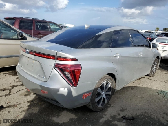 2017 Toyota Mirai with VIN JTDBVRBD2HA003602, listed as a Copart auction lot 40844474 with 67,746 mi miles. Bid and sale history available at carsss.com. Image 3.