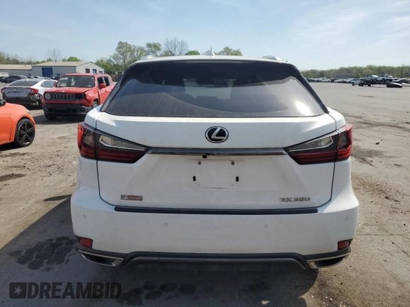 2022 Lexus RX with VIN 2T2SZMDA2NC309843, listed as a Copart auction lot 54670415 with 54,298 mi miles and Salvage Title. Bid and sale history available at carsss.com. Image 6.