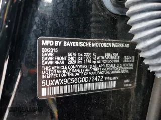 2016 BMW X3 xDrive28i with VIN 5UXWX9C56G0D72472, listed as a Copart auction lot 87947105 with 108,023 mi miles and Salvage Title. Bid and sale history available at DreamBid. Image 13.