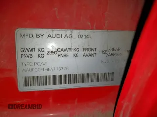 2014 Audi S4 Premium with VIN WAUFGCFL6EA113376, listed as a Copart auction lot 85806714 with 136,744 mi miles and Salvage Title. Bid and sale history available at carsss.com. Image 12.