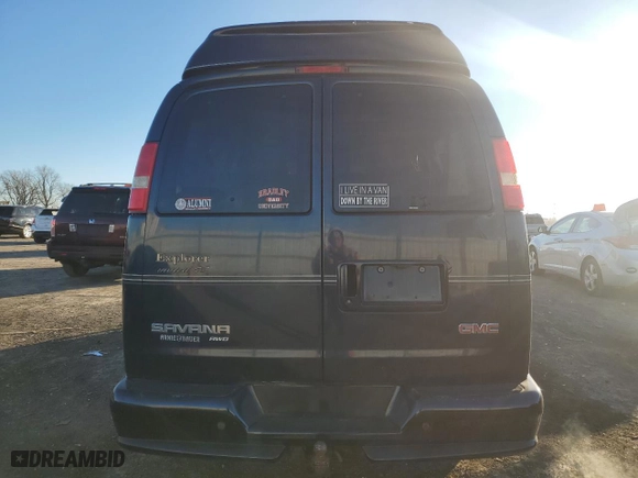 2005 GMC Savana Cargo Van YF7 Upfitter with VIN 1GDFH15T751187326, listed as a Copart auction lot 81948094 with 198,473 mi miles and Salvage Title. Bid and sale history available at carsss.com. Image 6.