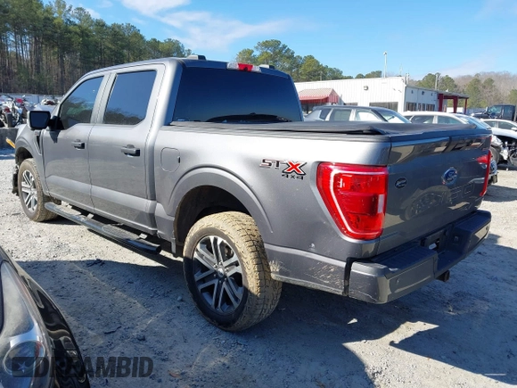 2021 Ford F-150 XL with VIN 1FTFW1E58MKD96370, listed as a IAAI auction lot 41627935 with 60,587 mi miles. Bid and sale history available at carsss.com. Image 3.