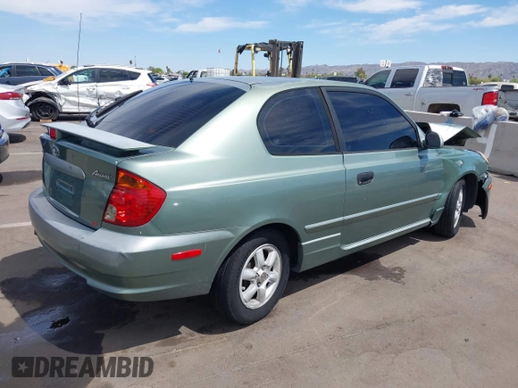 2003 Hyundai Accent GL with VIN KMHCG35C53U277734, listed as a IAAI auction lot 42085996 with 108,369 mi miles. Bid and sale history available at carsss.com. Image 4.