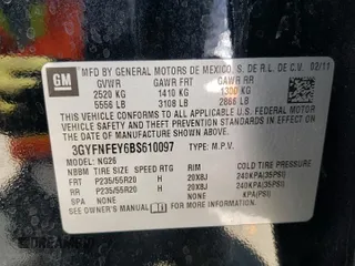 2011 Cadillac SRX Premium Collection with VIN 3GYFNFEY6BS610097, listed as a Copart auction lot 60660235 with 138,616 mi miles and Salvage title. Bid and sale history available at DreamBid. Image 13.