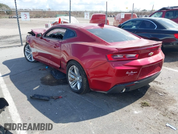 2017 Chevrolet Camaro 2LT with VIN 1G1FD1RSXH0172453, listed as a IAAI auction lot 41525129 with 44,262 mi miles. Bid and sale history available at carsss.com. Image 3.