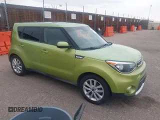 2017 Kia Soul + with VIN KNDJP3A55H7879073, listed as a IAAI auction lot 41944368 with 123,043 mi miles. Bid and sale history available at carsss.com. Image 1.